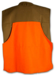 Gamehide Flusher Vest Blaze Orange and Tan Backview