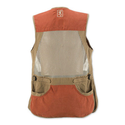 So here is the rear view of the Browning Ladies Summit Shooting Vest, note plenty of mesh to keep you cool on hot summer days. 