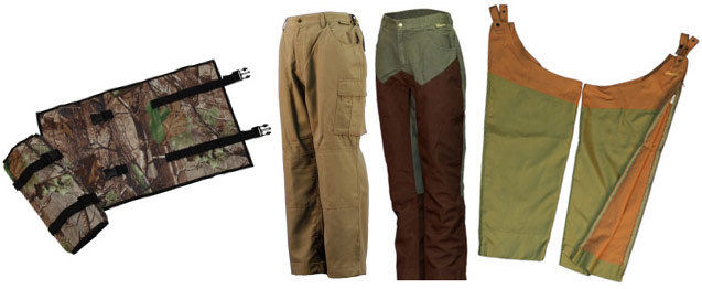 Buy snake proof gaiters, briar proof chaps and heavy duty pants